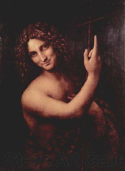 LEONARDO da Vinci Salai as John the Baptist Germany oil painting art
